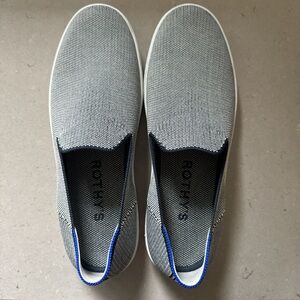 Rothy's Blue and White Slip-On Sneakers
